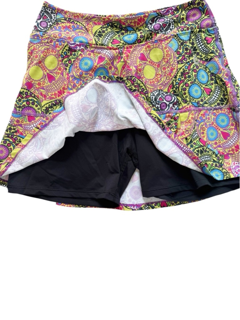 Dona Jo JoJo Skort in Esqueleto Neo Sugar Skull | 2 LARGE - Picture 3 of 8